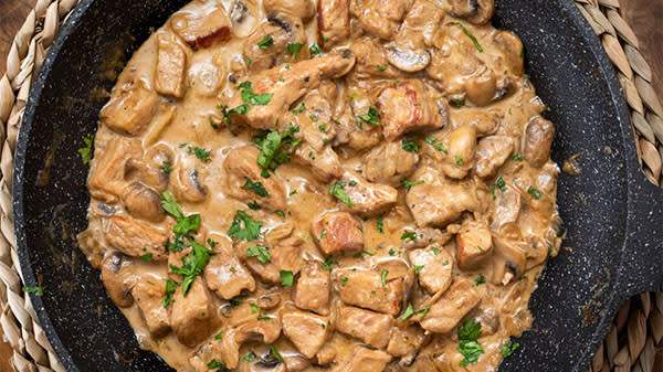 Lomo con champiñones (325 g.)