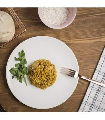 Pollo al curry con Arroz Basmati (300 g.)