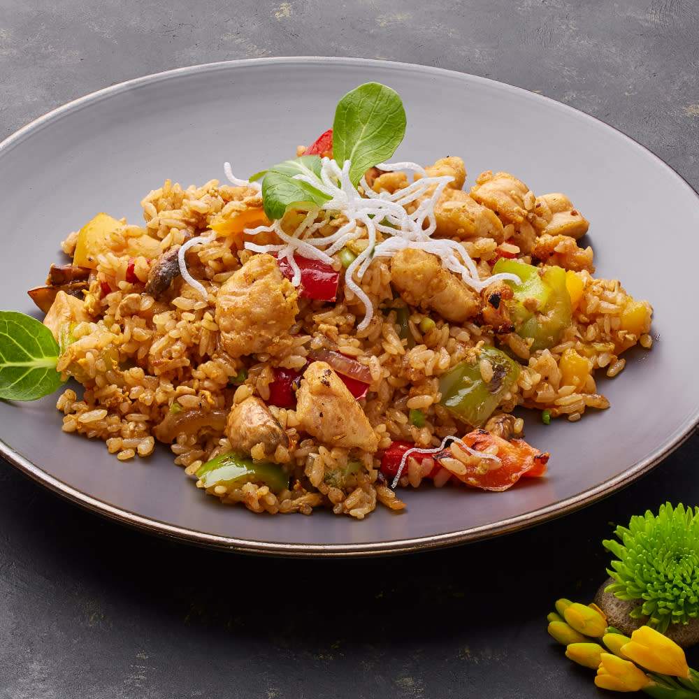 Тепаньяки рецепт. Рис тепаньяки. Рис тяхан с морепродуктами. Тепан с овощами. Рис тепаньяки с курицей.