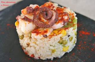 Ensalada de arroz con marisco