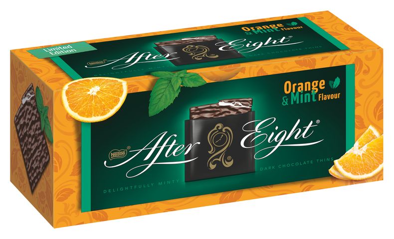 After Eight étcsokoládés lapocskák mentol- és narancsízű töltelékkel 200 g