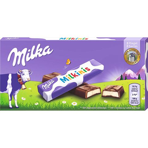 Milka Milkinis Čokoládové tyčinky s mléčnou náplní | 87.5 g