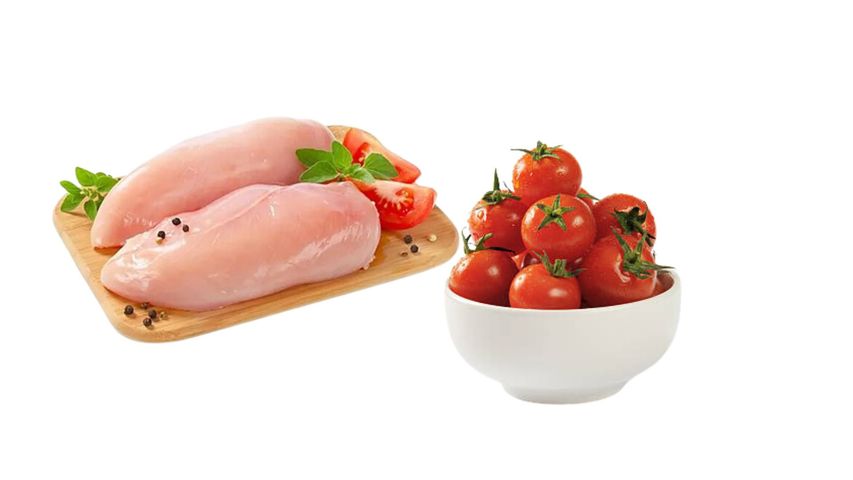 Broiler Chicken Breast Boneless & Tomato Combo