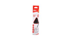 Deli 38029N Black Graphite Pencil (HB) - 12pcs