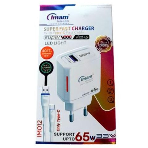 Imam 65w Im 012 Super Fast Charger Type C Piece