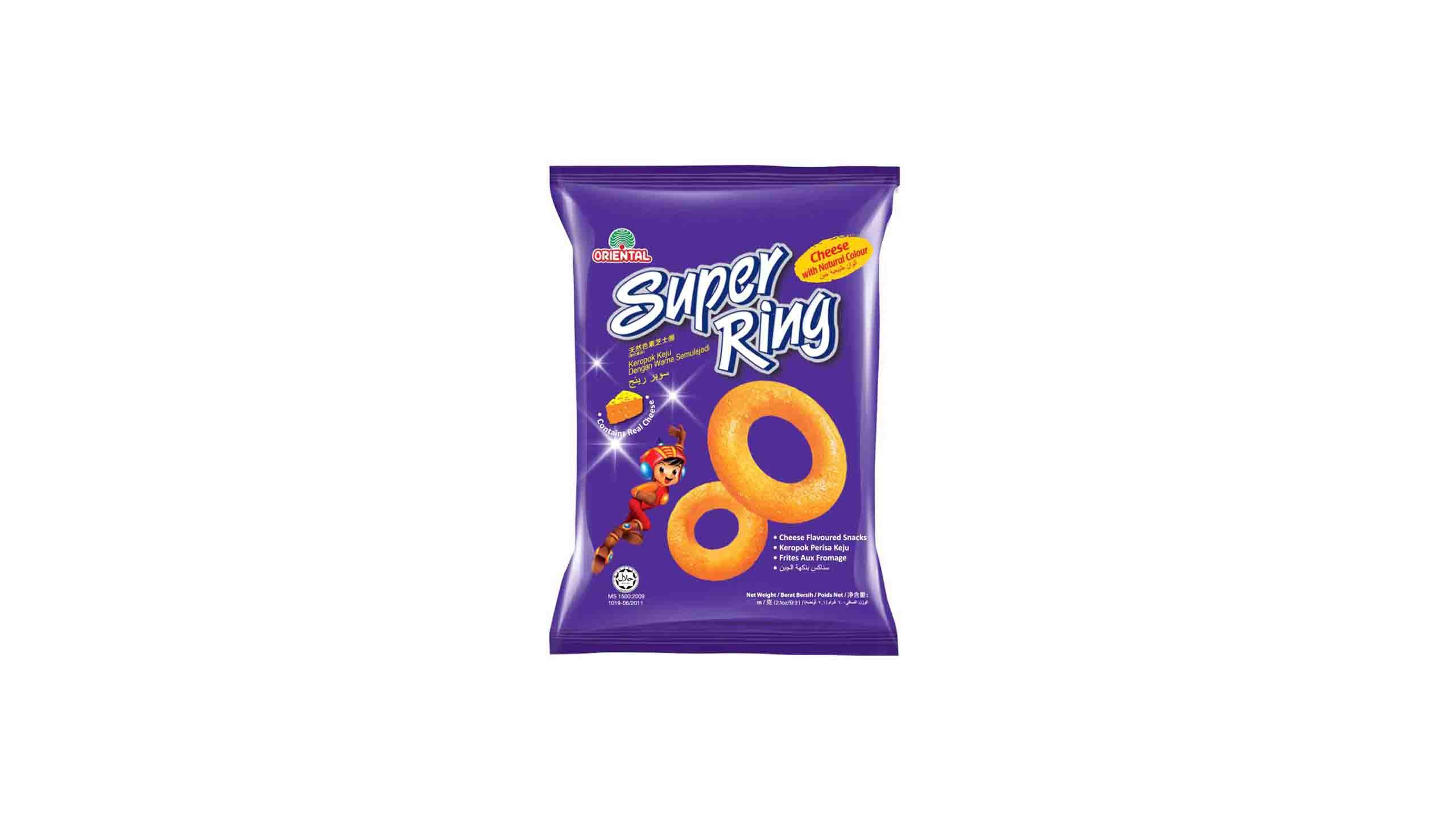 SUPER RING Cheese Flavored Snack Recommended by BLACKPINK 10 Packs x 60g