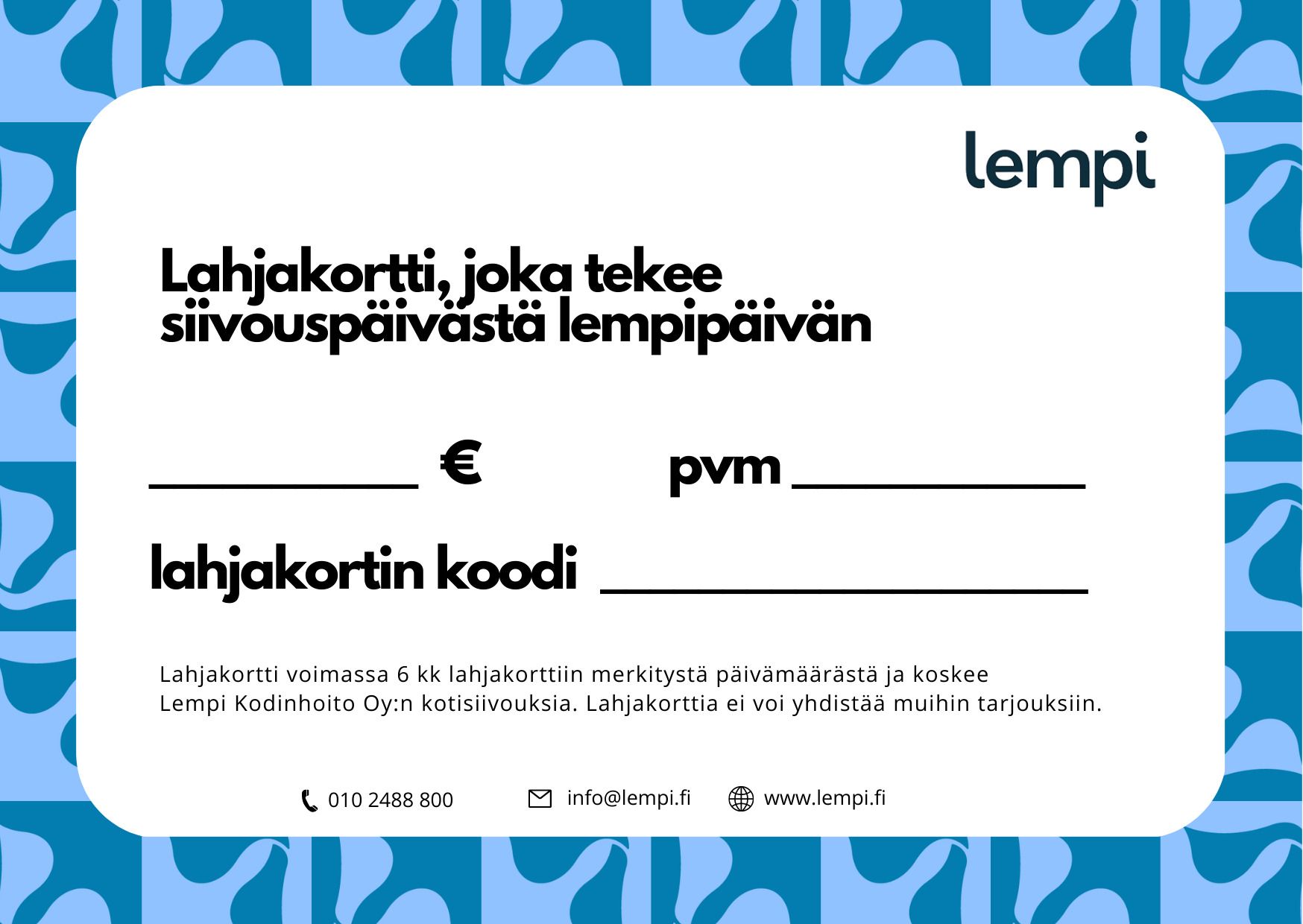 Lempi Lahjakorttikauppa Herttoniemi | Menu and food delivery in Helsinki |  foodora