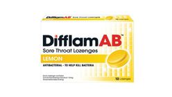 Difflam AB Sore Throat Lozenges Lemon 12 Pieces - 121108263