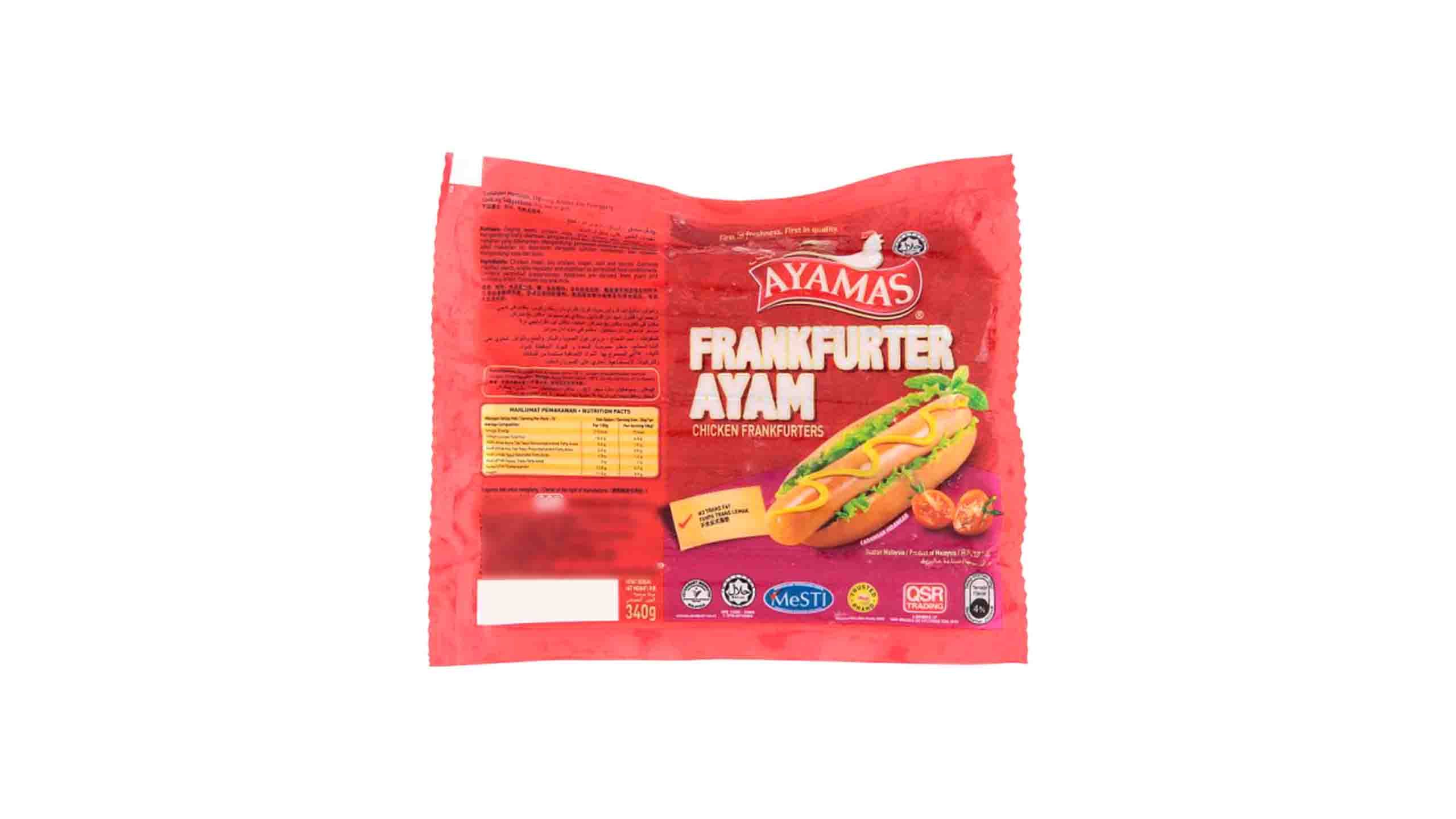 Ayamas frankfurter ayam 340g (9556276020392)