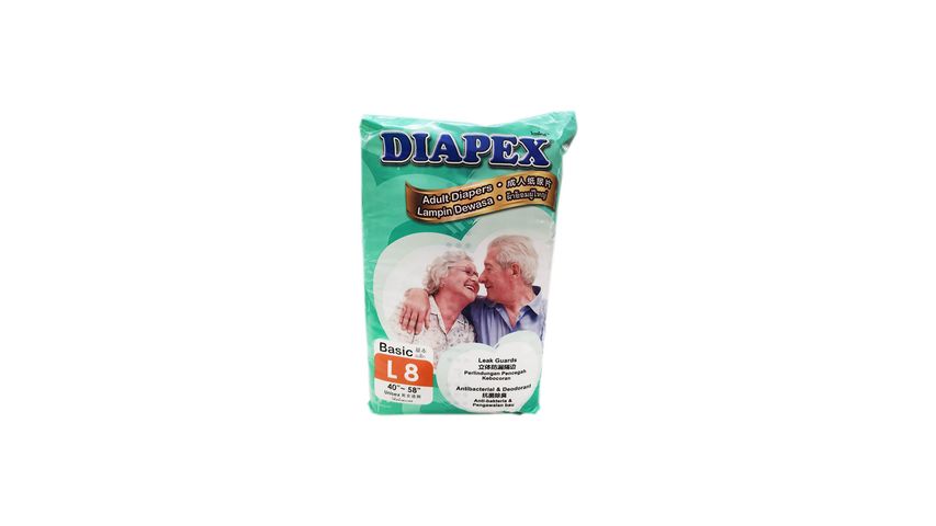 Diapex Basic Large (40 Inches) 8 Pieces delivery near you | foodpanda ...