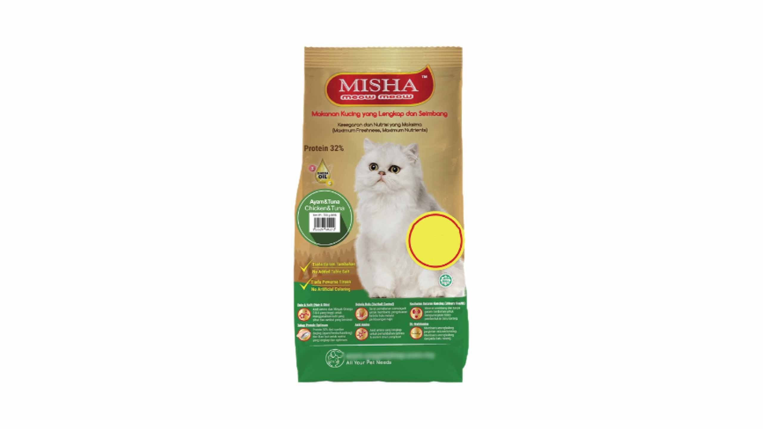 Misha dry hotsell cat food