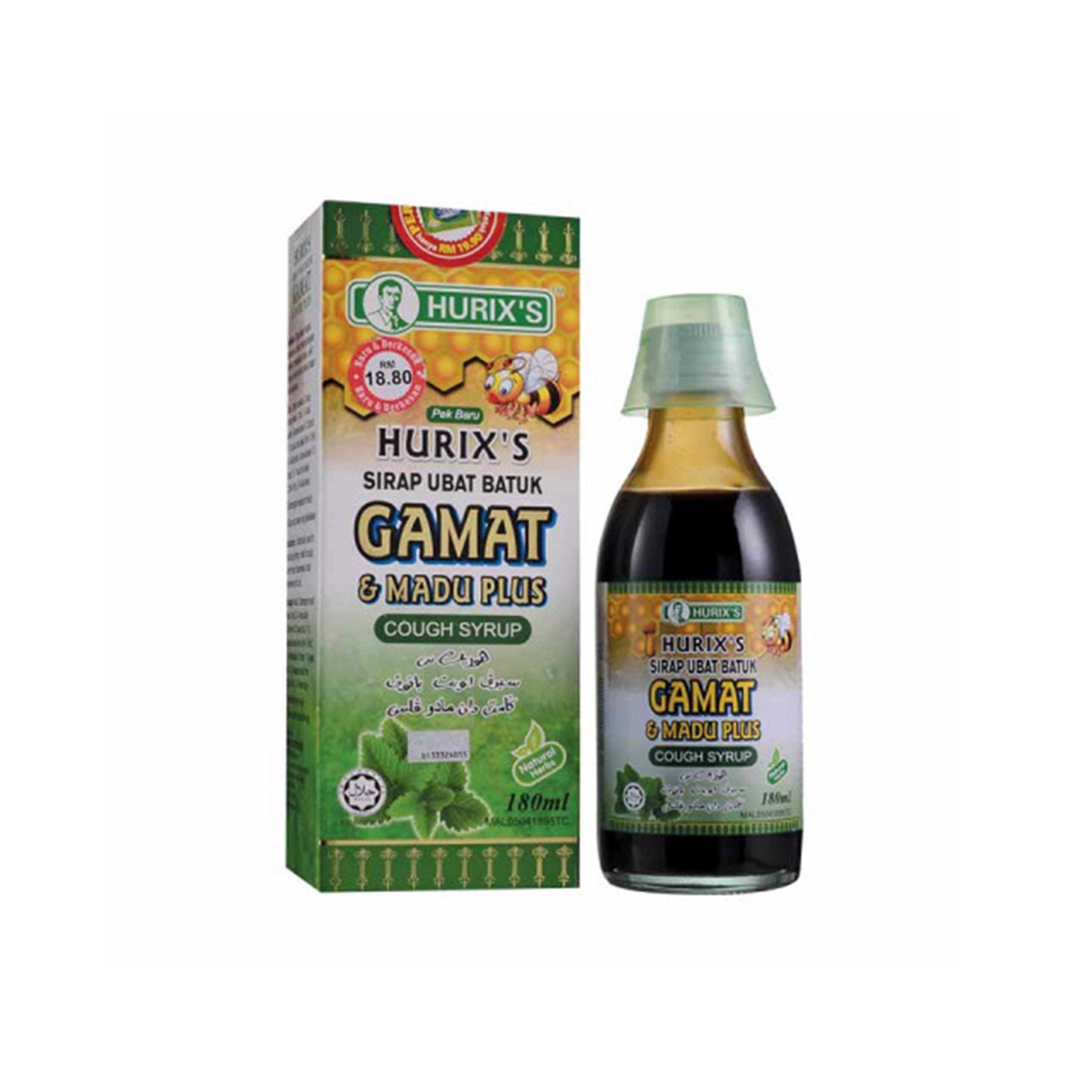 Hurix's u.batuk gamat&madu Plus 180ml (9555060602097)