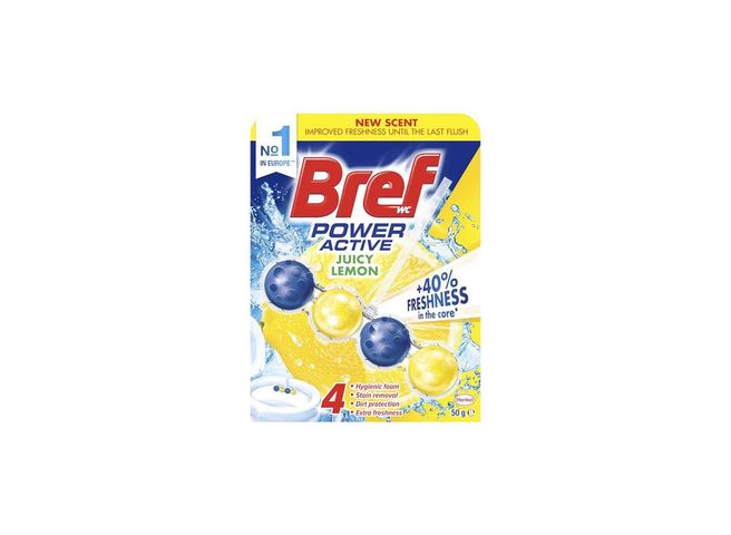 Bref Power Active Juicy Lemon Toilet Bowl Cleaner 50g