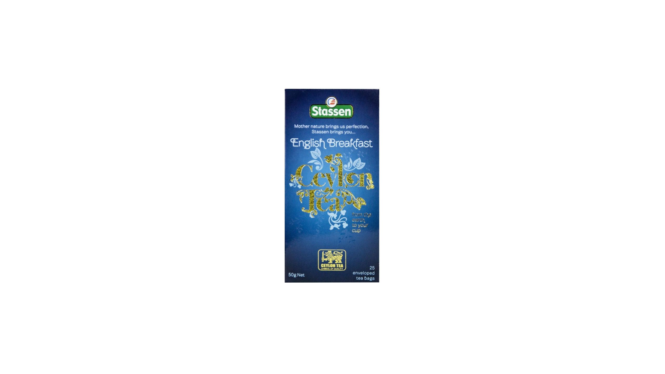 Чай stassen английский завтрак черный 50г к/к (4791003161626)