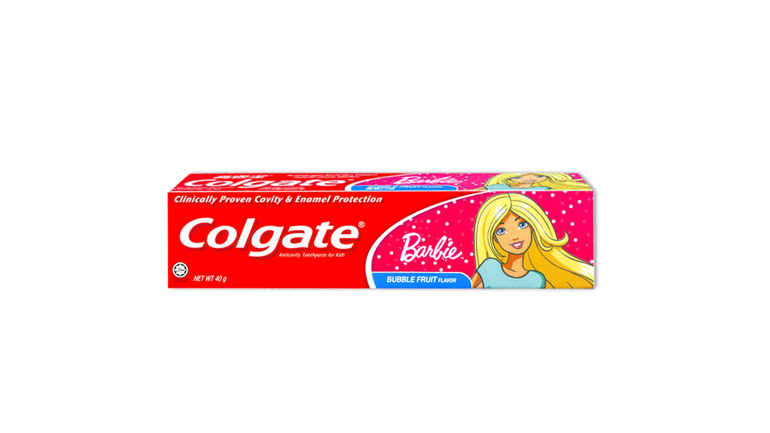 colgate barbie toothpaste