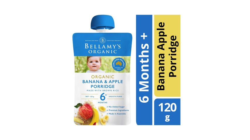 Bellamy's Organic Banana Apple Porridge (6+ Months) 120g