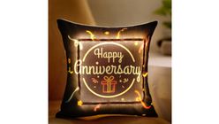 Ferns N Petals Happy Anniversary LED Cushion - EXP9968 1 Piece