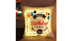 Ferns N Petals Happy Birthday LED Cushion - - EXP9985 1 Piece