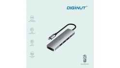 Gadget Mix Diginut DA-19 5 in 1 Type-C Hub + HDMI 4K Resolution Grey 1 Unit