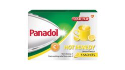 Panadol Cold + Flu Hot Remedy Lemon Flavour 5 Sachets