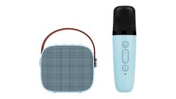 Anank Mini Wireless Speaker and Microphone Set Bluetooth Portable Karaoke Function Speaker with Voice Change Function Blue 0.1kg