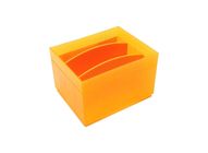 Vesta 4551orange - Plastic 3 Compartment Stationery Organiser (Orange) | 11.2 cm x 9 cm x 7.2 cm