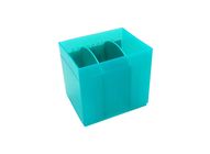 Vesta 4554green - Plastic 3 Compartment Stationery Organiser (Green) | 11.2 cm x 9.7 cm x 10.4 cm