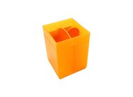 Vesta 4555orange - Plastic 3 Compartment Stationery Organiser (Orange) | 7.5 cm x 7.5 cm x 10.4 cm