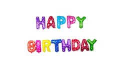 Starships Balloons Letters: Happy Birthday Foil Set (Flat Pack, 16 Inch) Rainbow 1pc