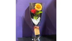 Starships Balloons Crochet Sunflower with Smiley Face + Heart 1pc