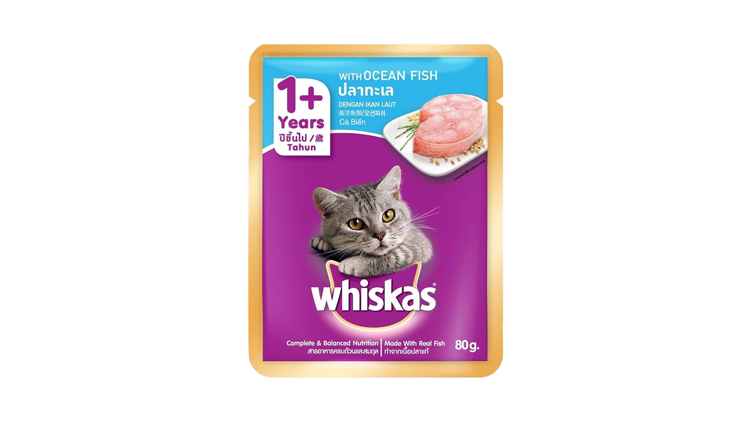 Whiskas Pouch Ocean Fish Wet Cat Food 80g delivery near you in