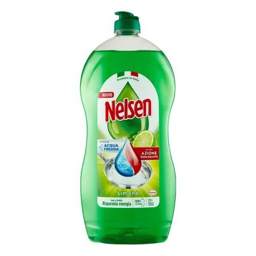 Nelsen Detersivo Piatti Sgrassante 5 Azioni Disincrostante 6 Flaconi da 900  ml