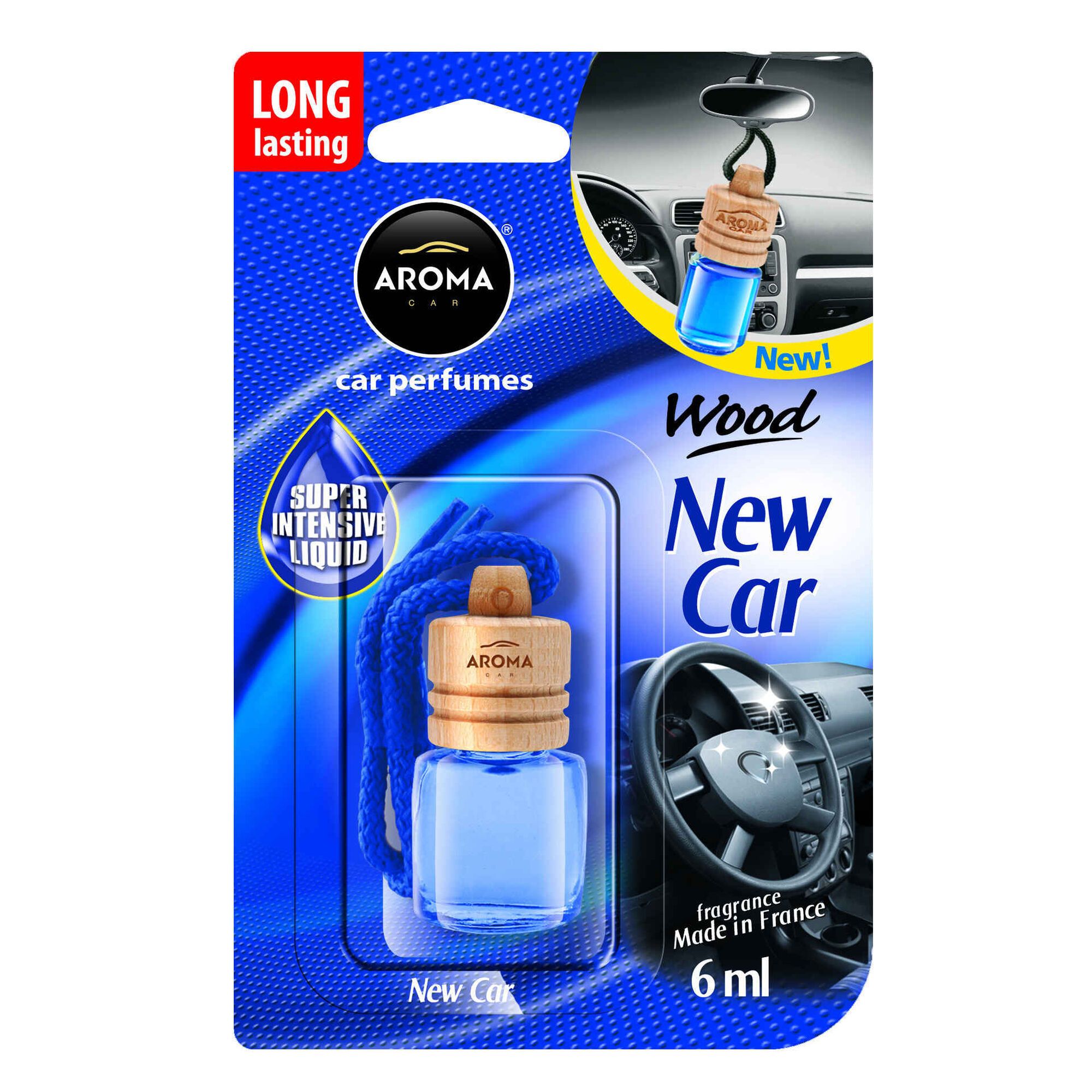 AMBIENTADOR AUTO AROMA CAR WOOD CARRO NOVO 6ML