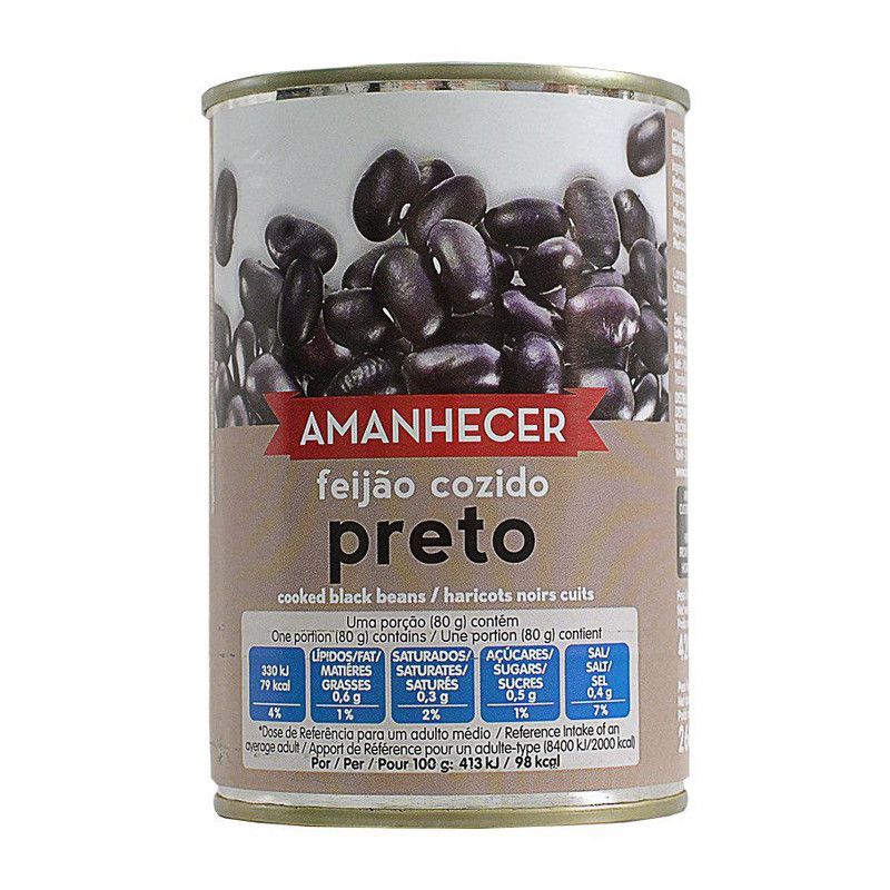 Amanhecer Feijão Preto Lata 420g