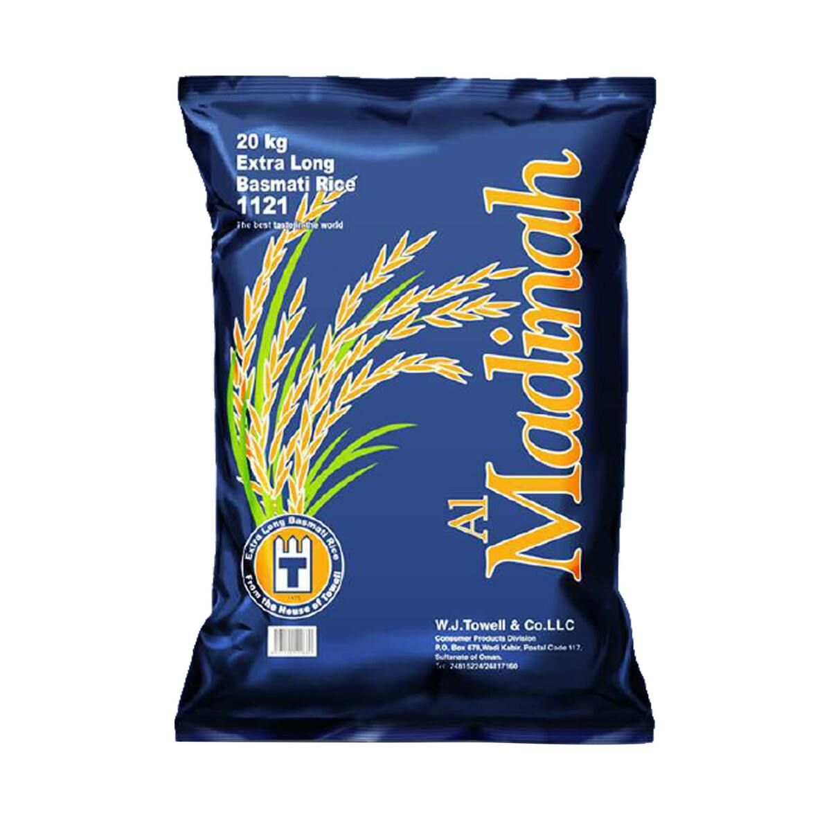 Buy Al Madinah Extra Long Basmati Rice 1121, 20kg Online in Oman