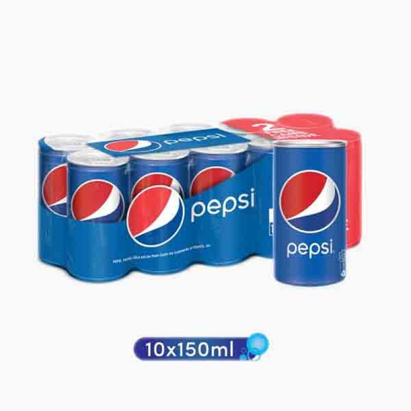 Buy PepsiCola Mini Cans Soft Drink, 10X150Ml Online in Oman Talabat Oman