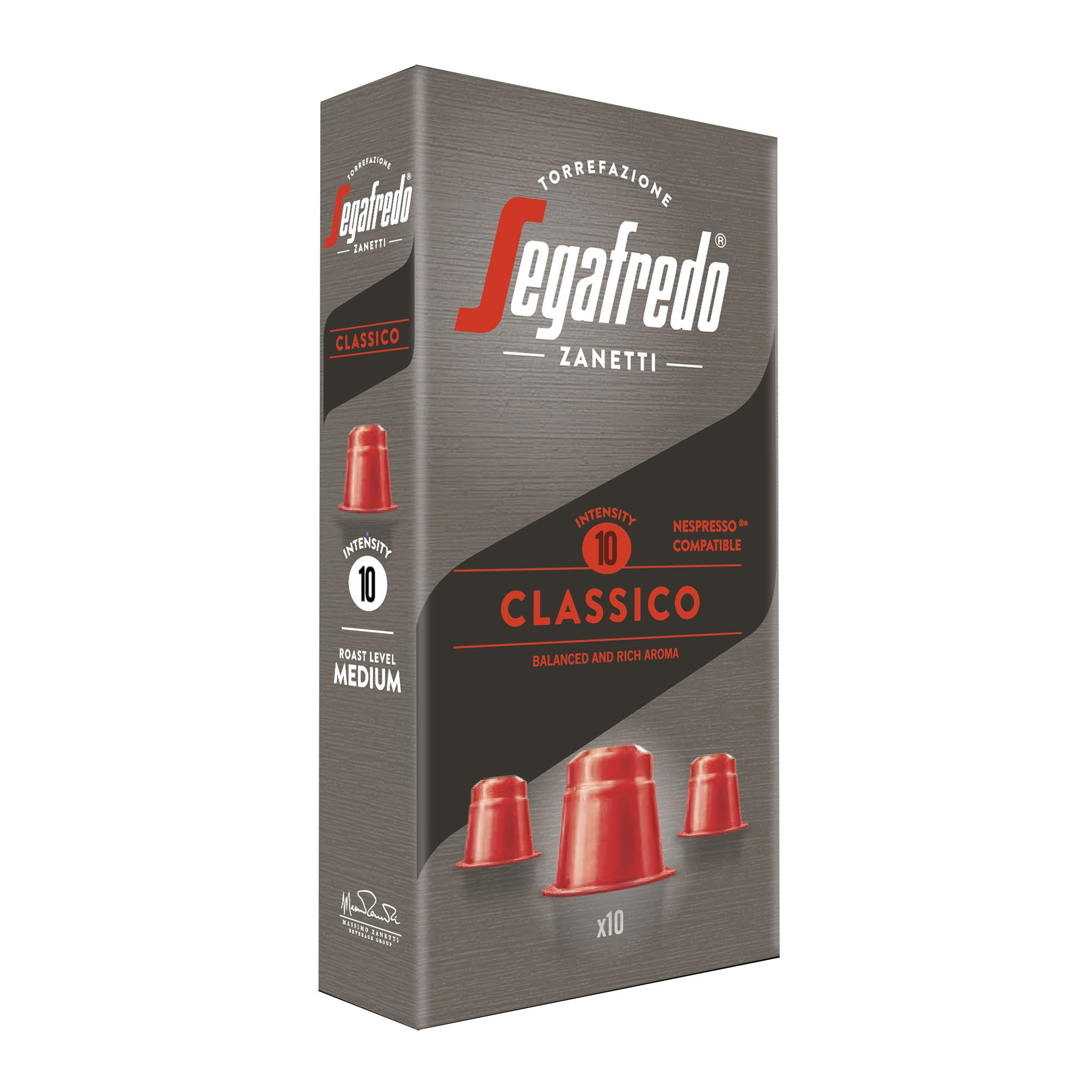 Segafredo Classico Compostable Coffee Capsules Compatible Lavazza