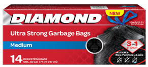 Diamond Ultra Strong Drawstring Jumbo Garbage Bag 8s