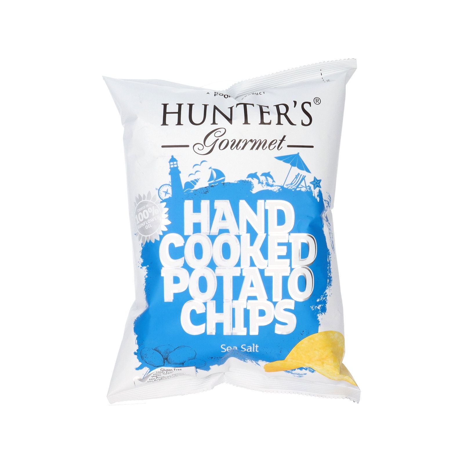 Buy Hunter's Gourmet Hand Cooked Potato Chips Sea Salt 125 g Online in