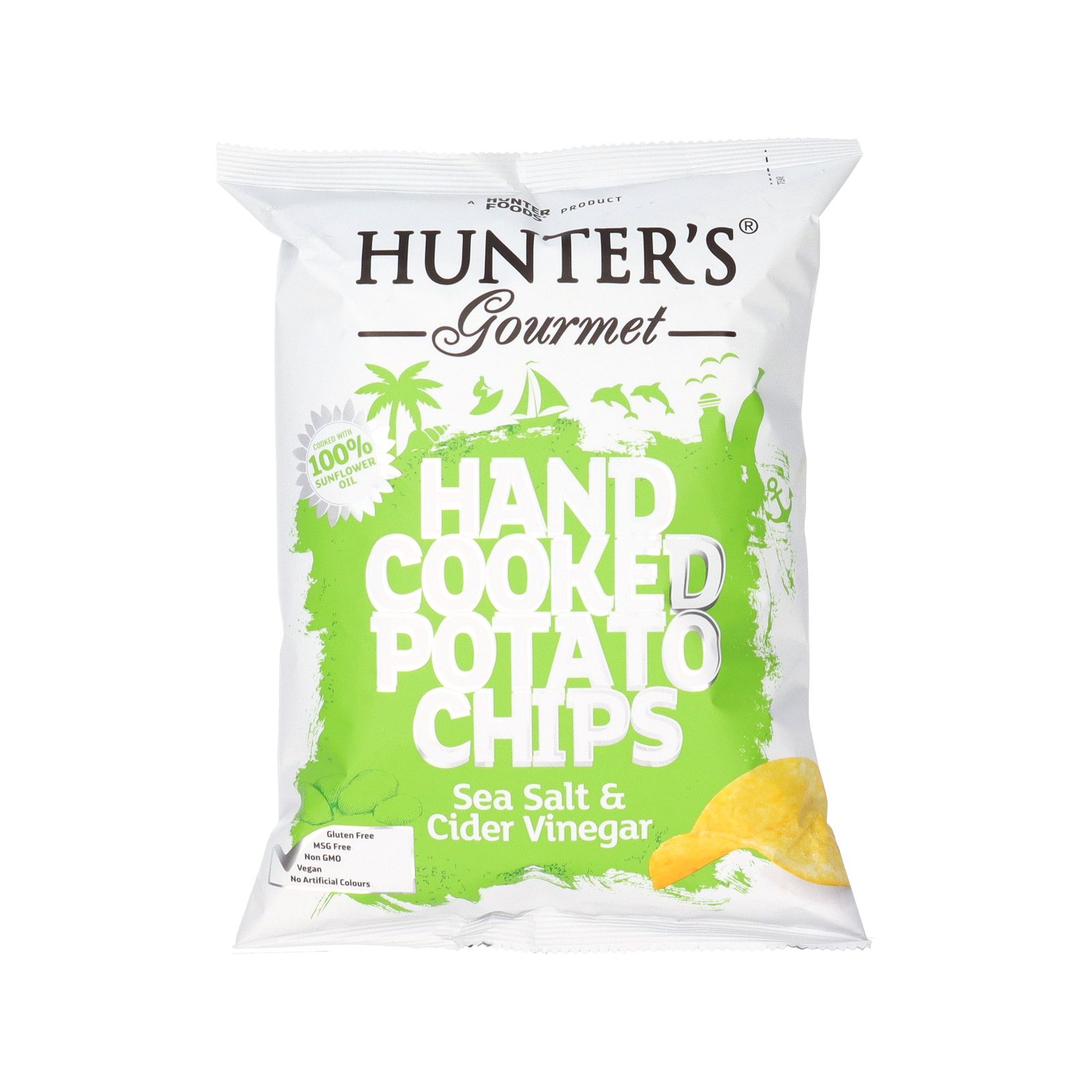 Buy Hunter's Gourmet Hand Cooked Potato Chips Sea Salt & Cider Vinegar