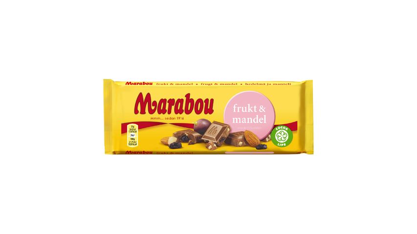 Marabou Chocolate Bar Fruit & Almond 100g