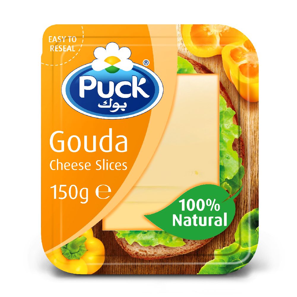 Buy Puck Natural Gouda Cheese Slices 150 g Online in Kuwait Talabat