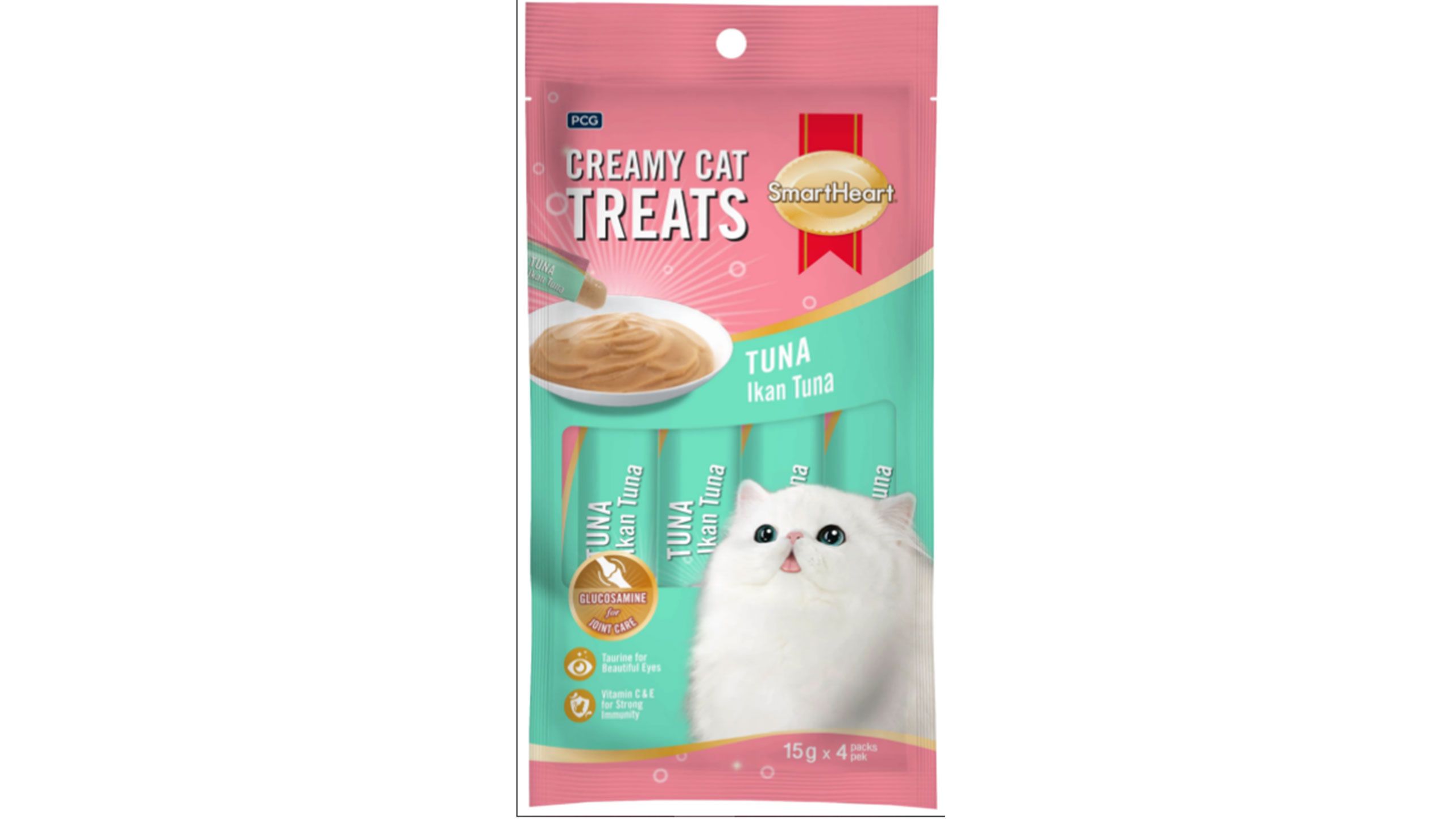 Buy SmartHeart Creamy Cat Treats Tuna Flavor Cat Food 60g from