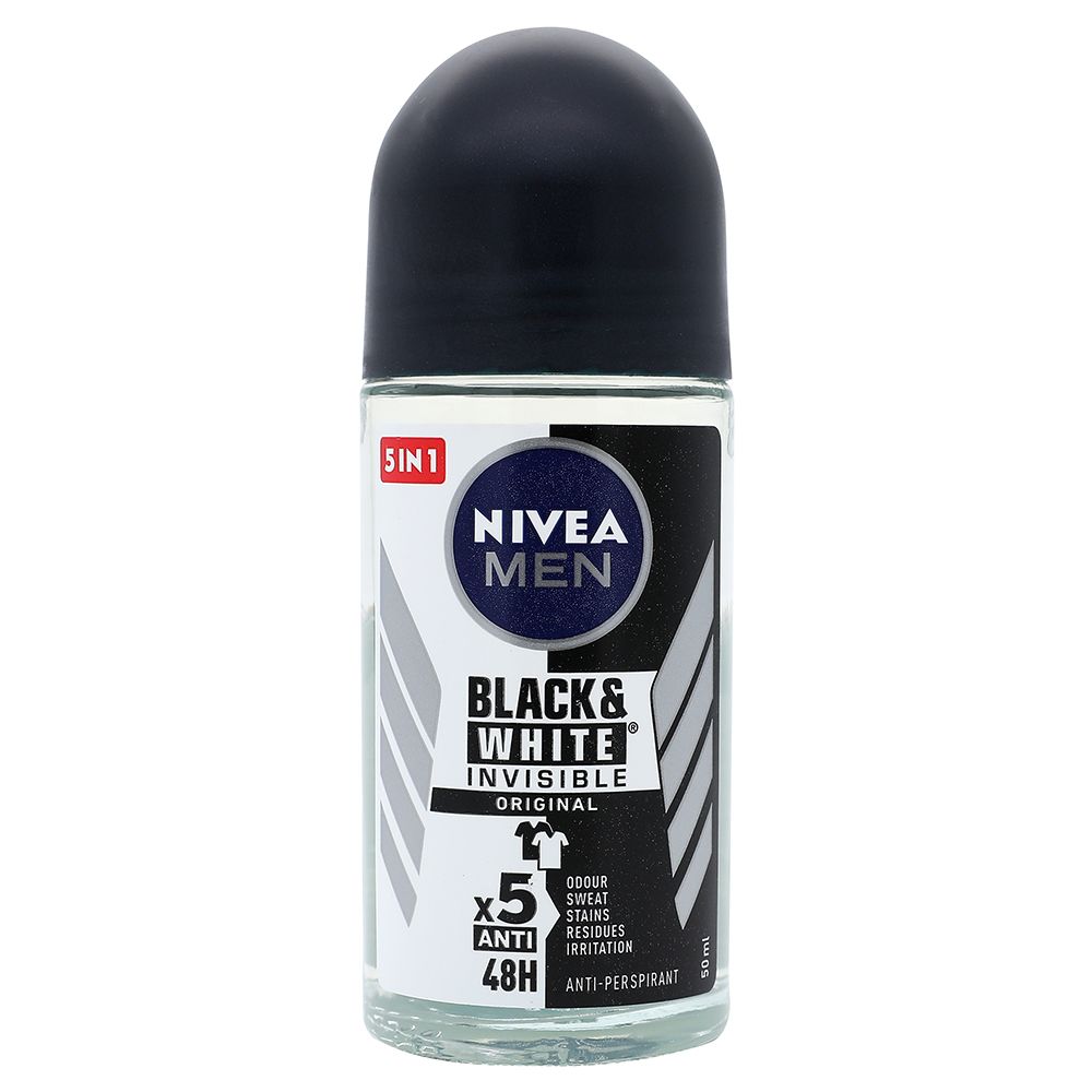 Buy *Nivea Black & White Roll On 50 ml Online in UAE | Talabat UAE