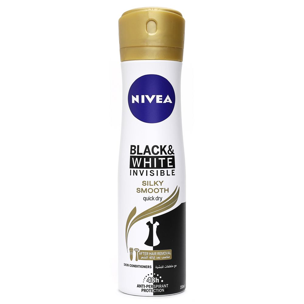 NIVEA Deo Spray Invisible Black & White - 150 Ml, Unsichtbarer Schutz, Für Empfindliche Haut