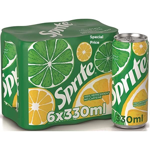 Buy Sprite Citrus Soft Drink Can, 6x330ml Online in Oman Talabat Oman