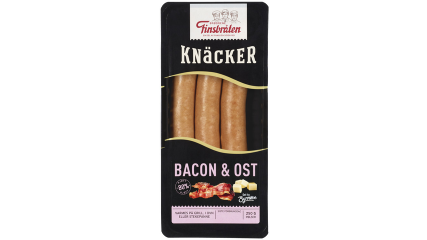 Finsbråten Knäcker Bacon & Ost | 250g