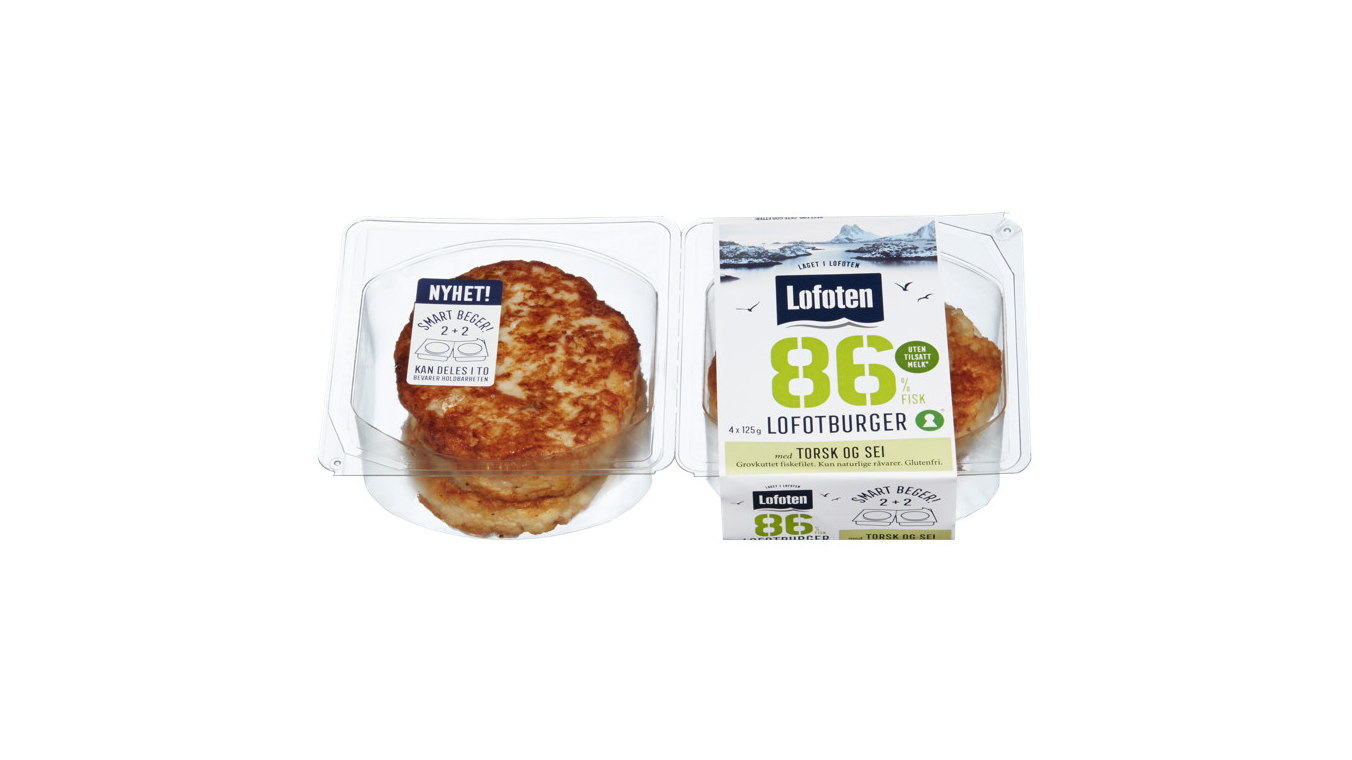 Lofoten Fiskeburger 86% Torsk & Sei | 500g