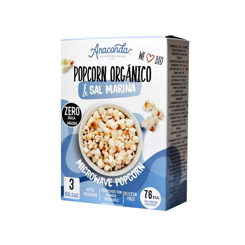 Buy Anaconda Foods Microwave Organic Popcorn O Fats 225 g Online in