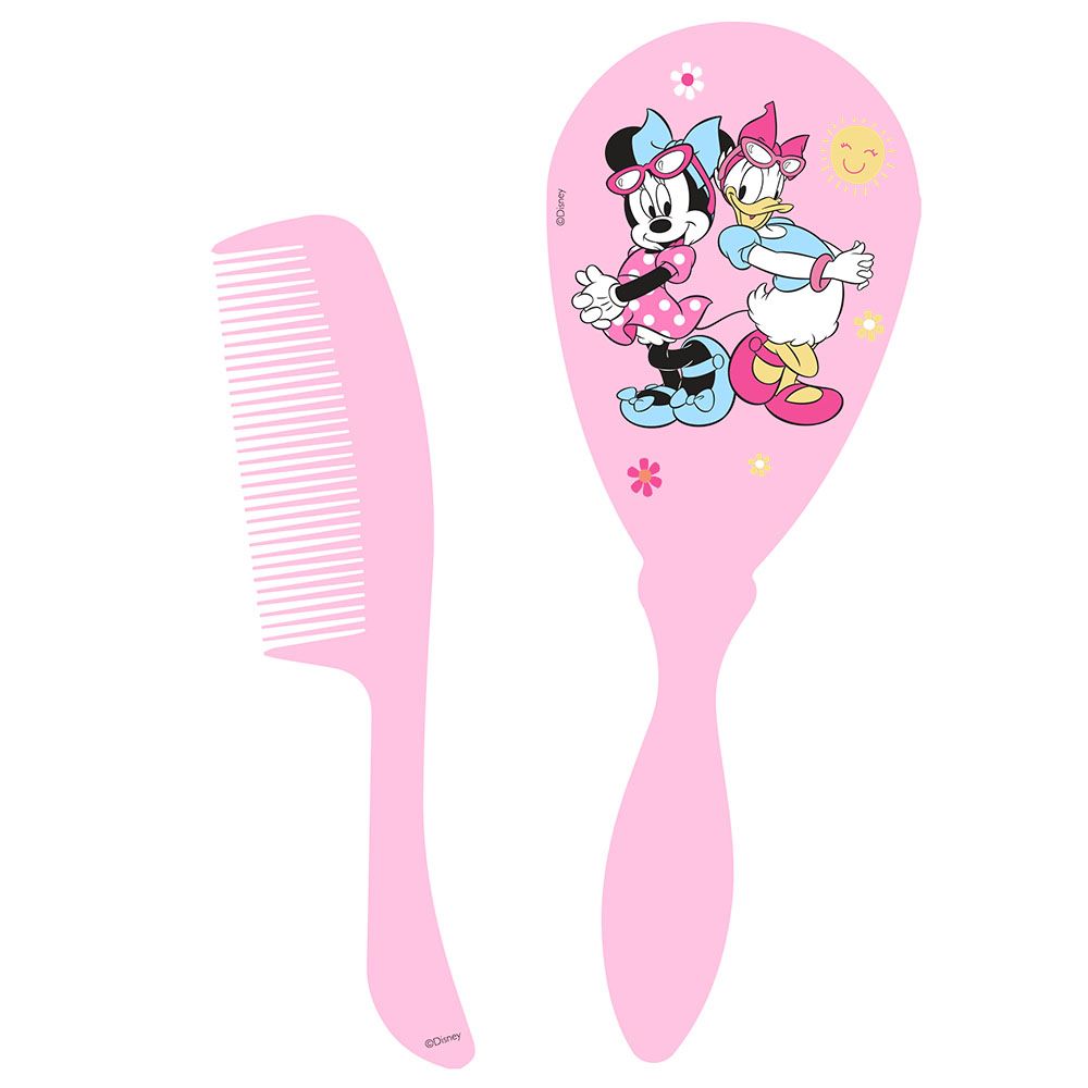 Babyhug Disney Free Size Hair Accessories Combo Set with Minnie Mouse Applique - Pink & Purple main image 0